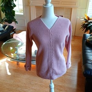 Charter Club Pink 100% Cotton Sweater, size Large